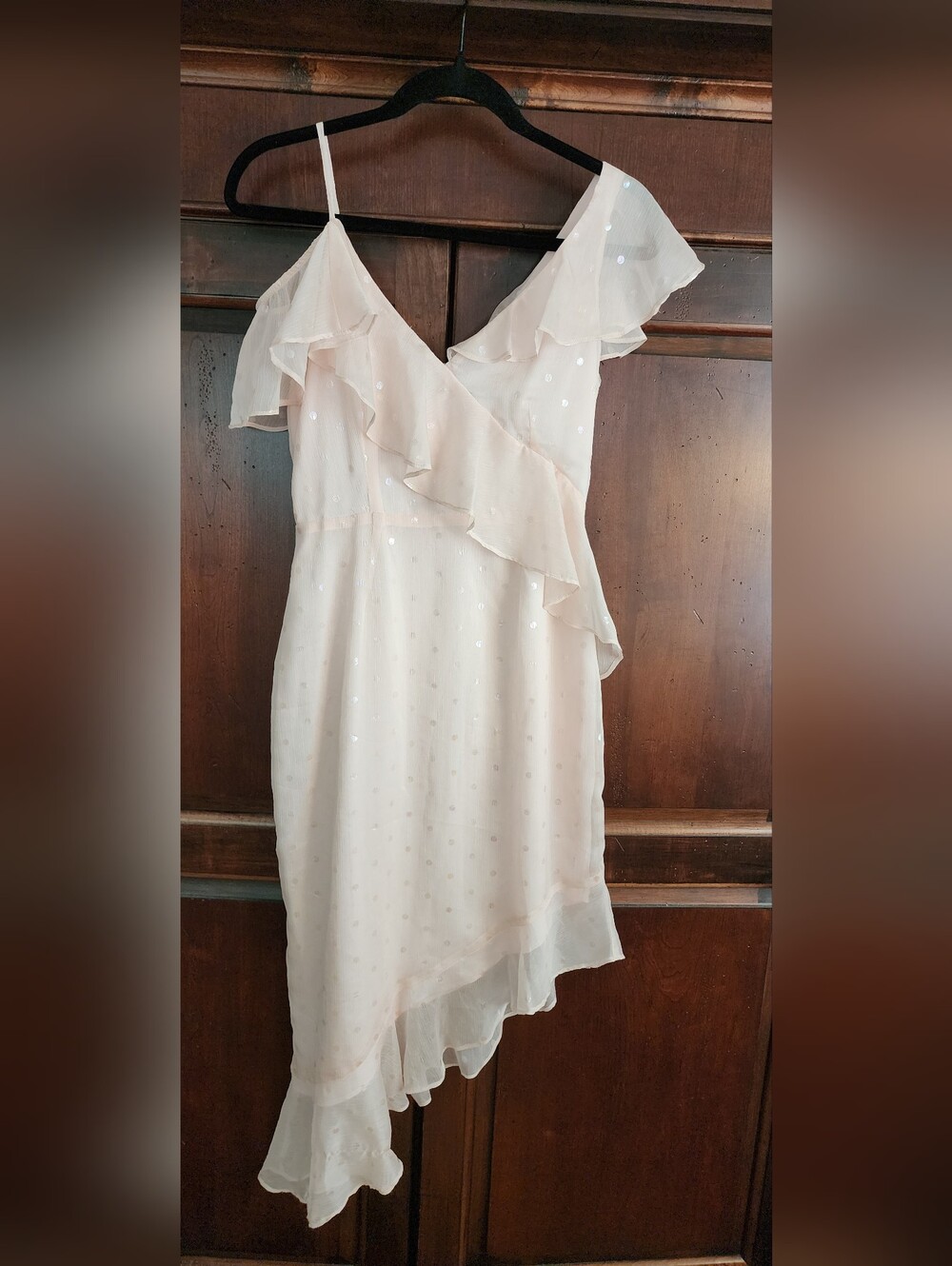 Hutch Soft Pink Ruffle Chiffon Dress